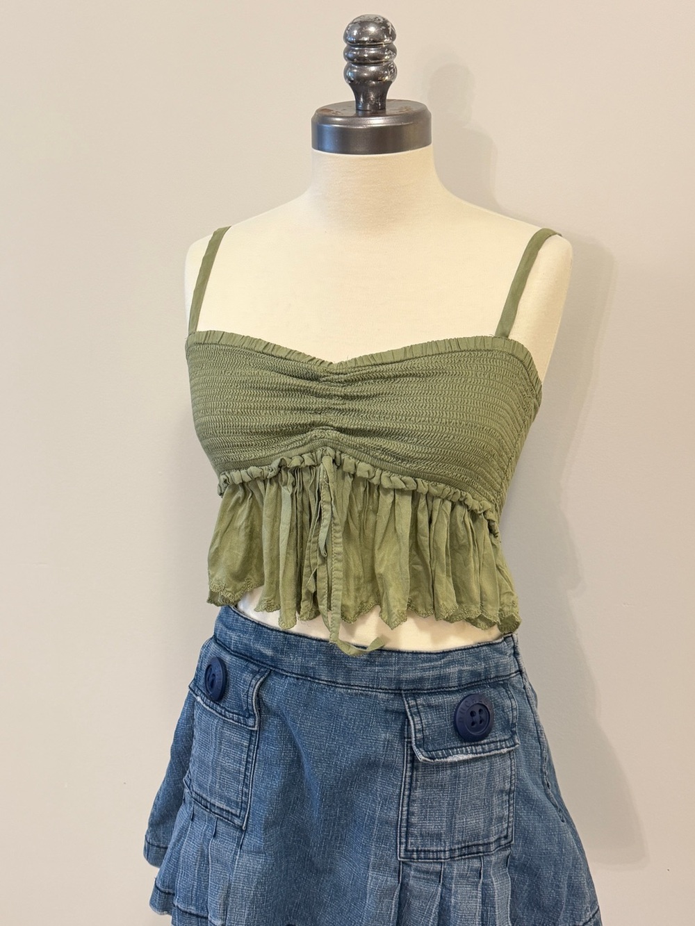 WILFRED‎ cropped tank sage green